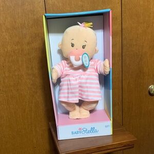 Baby Stella 12" Pink Stripe Soft Baby Doll